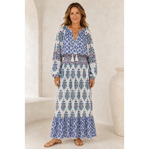 Chicos maxi abito blouson ikat - abito,