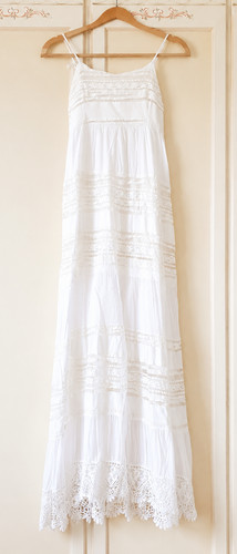 Vestito lungo bianco cotone - vestito,