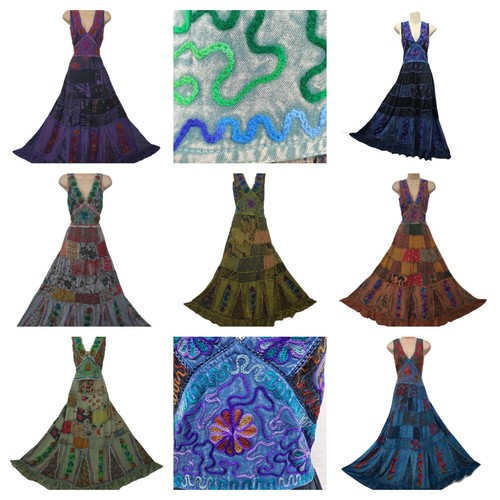 Abito patchwork rayon cotone
