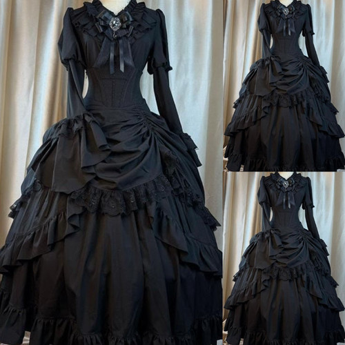 Abiti sposa gotici raso - abiti,
