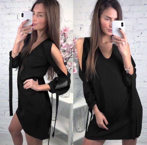 Vestito donna nero mini - vestito,