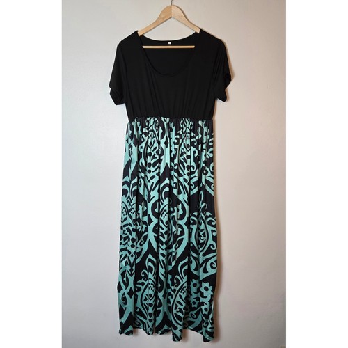 Maxi abito donna nero - , verde