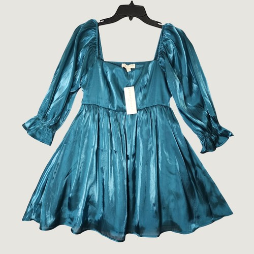 Abito babydoll trenta raso - , blu