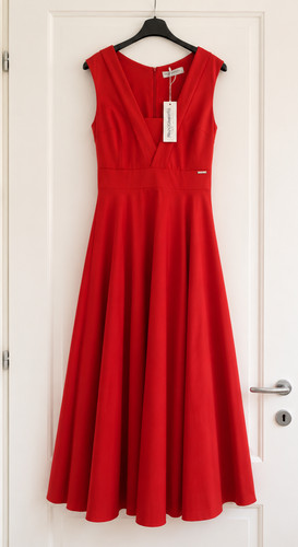 Rinascimento abito lungo rosso - abito,