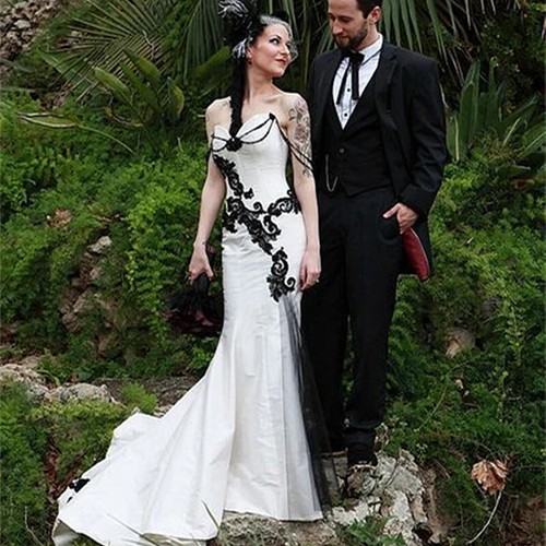 Abito sposa gotico bianco - abito,