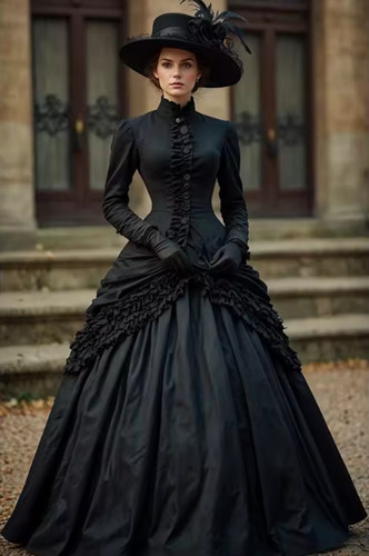Abito sposa nero gotico - abito, da