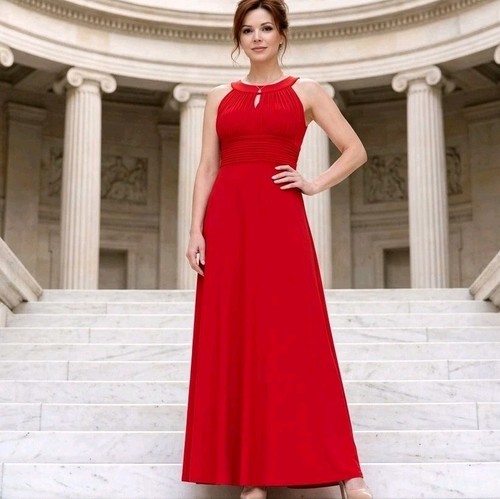 Maxi abito rosso - , sangria